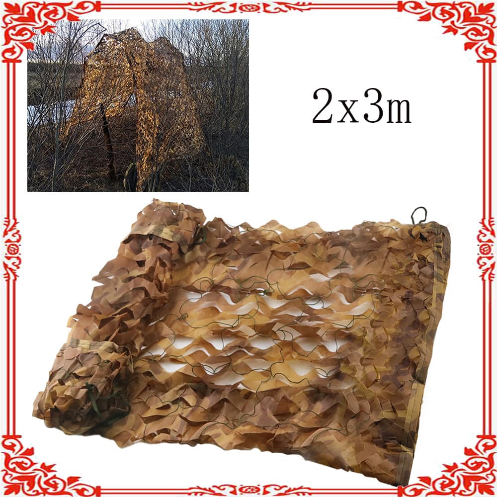 Rede de camuflagem de selva com padrão camuflado do deserto, 2 x 3 metros   Rede de camuflagem para caça