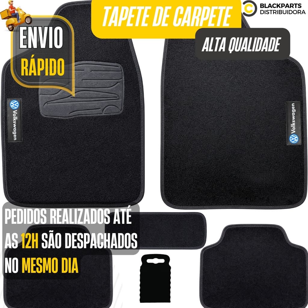 Tapete Amarok Bora Fox Golf Gol Jetta Nivus Parati Polo Saveiro T-Cross Taos Up Virtus Voyage Carpete Personalizado