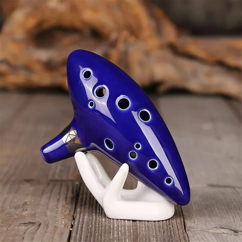 Instrumento Musical Musical Ocarina, 12 tons, Material cerâmico, da porcelana mundial, com livros de ensino