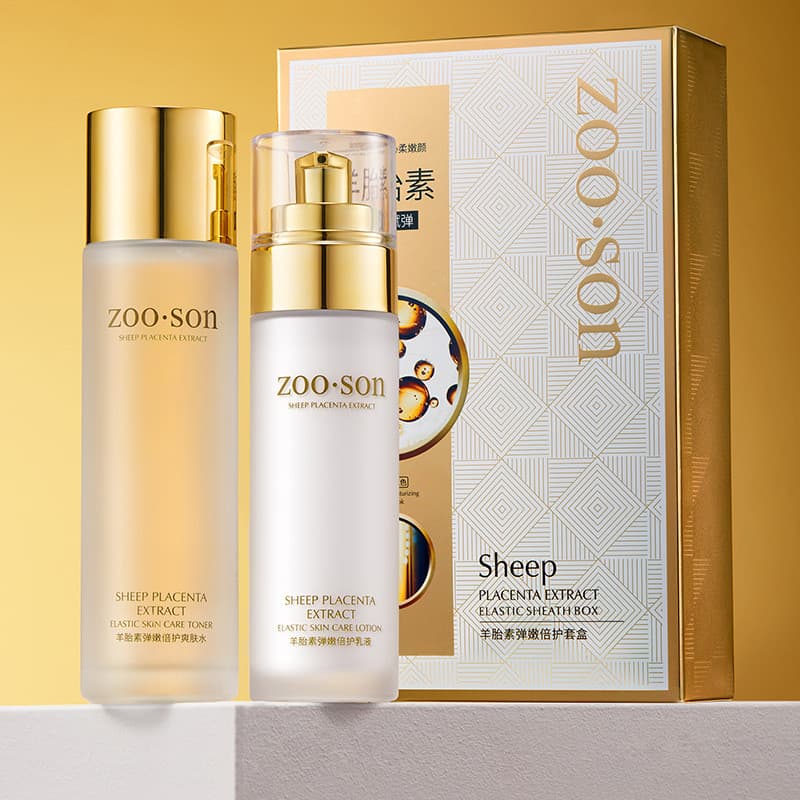 Conjunto de loção essência de Placenta de ovelha, loção Toner, conjunto de duas peças, hidratante, encolher poros, produ