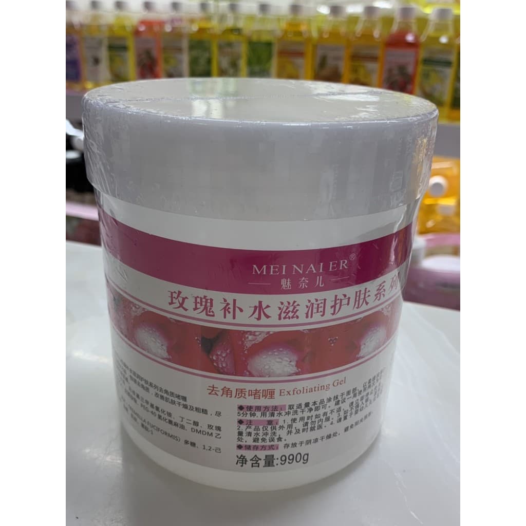 Mei Naier Rose Gel Esfoliante Salão de Beleza Use Gel Facial Esfoliante Limpeza Profunda Esfoliante Facial