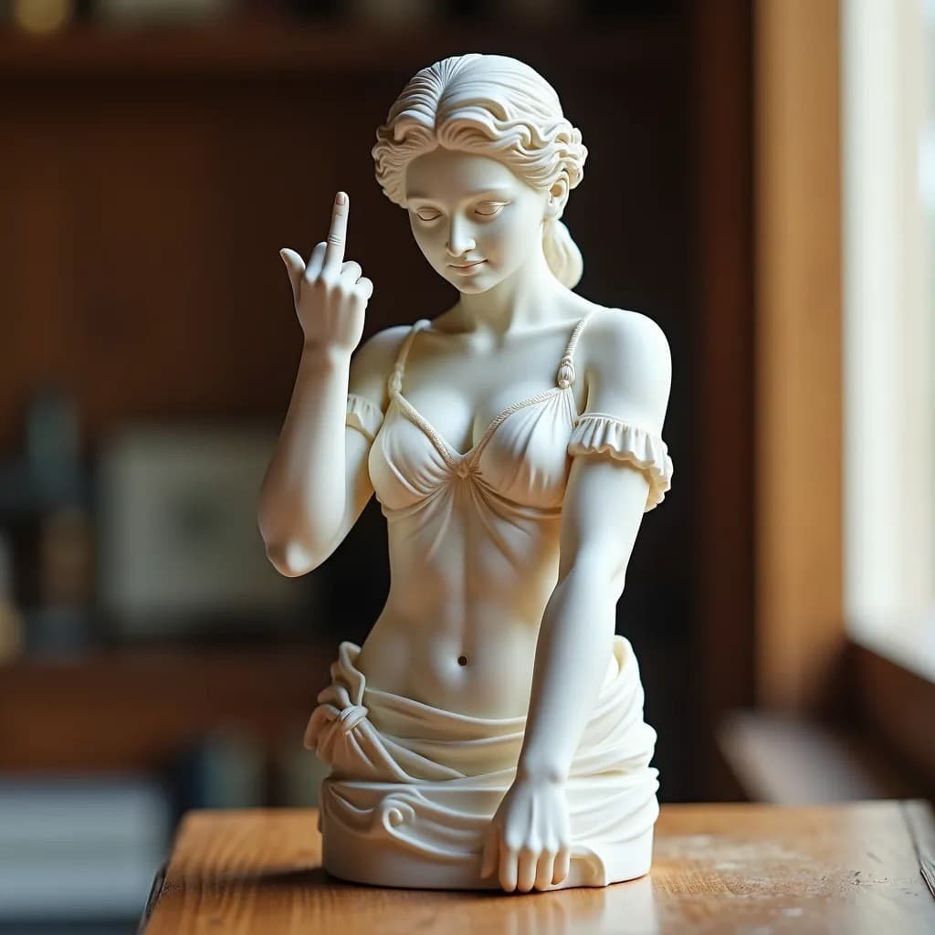 Novidade Vênus Com Estátua De Atitude , Estatueta Criativa De Artesanato Em Resina , Escultura De Arte Moderna , Ornamen