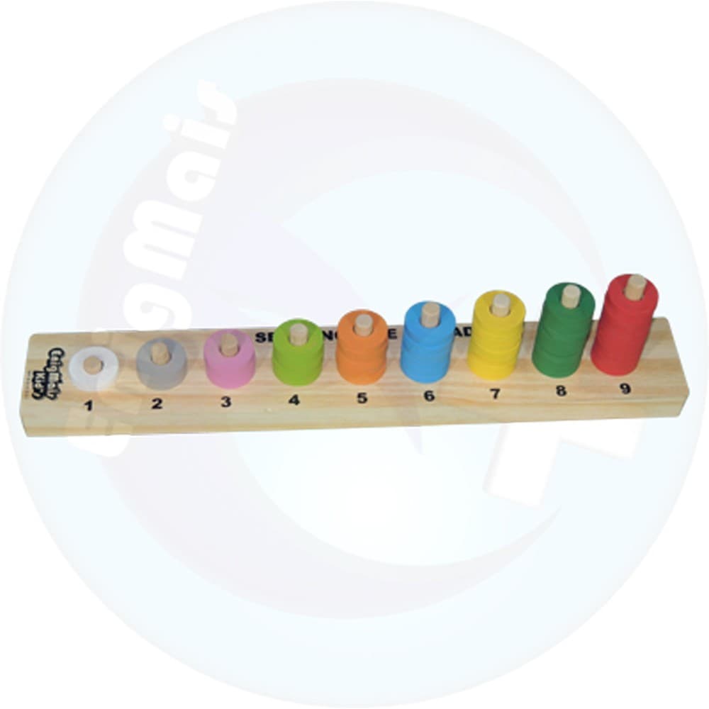 BRINQUEDO EDUCATIVO INFANTIL SEQUÊNCIA UNIDADE BASE MADEIRA