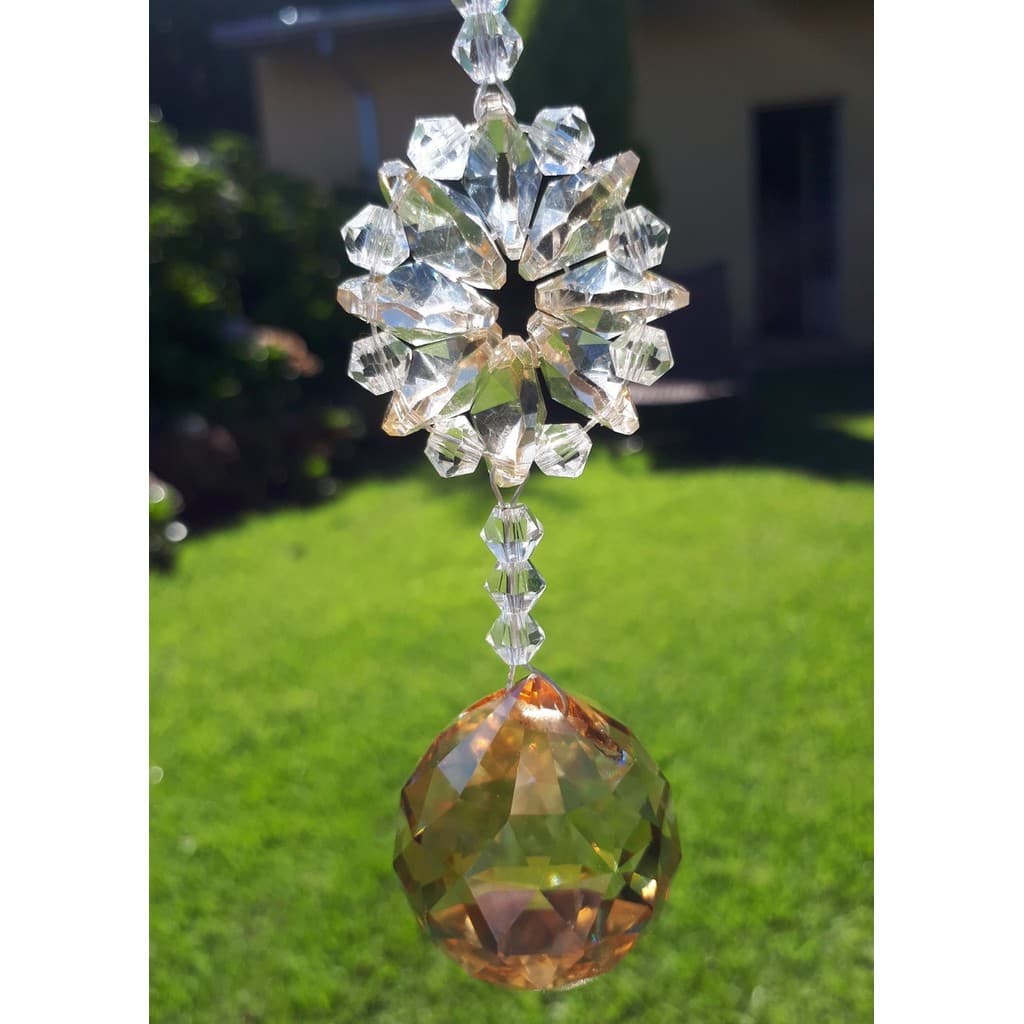 Cristal Suncatcher sala quarto jardim Chakras Champagne