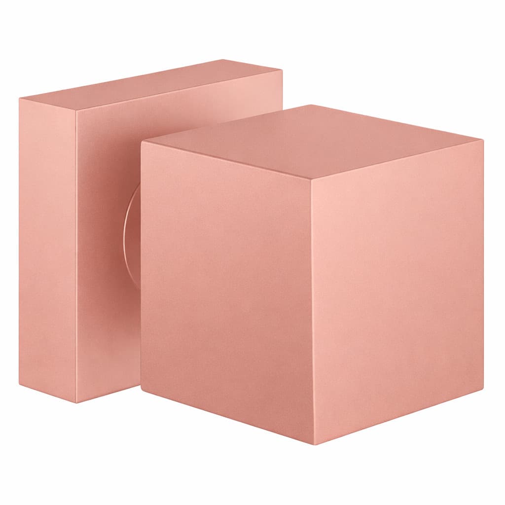 Acabamento para Registro base deca Quadrado de 1/2 ou 3/4 Rose-Gold Fosco