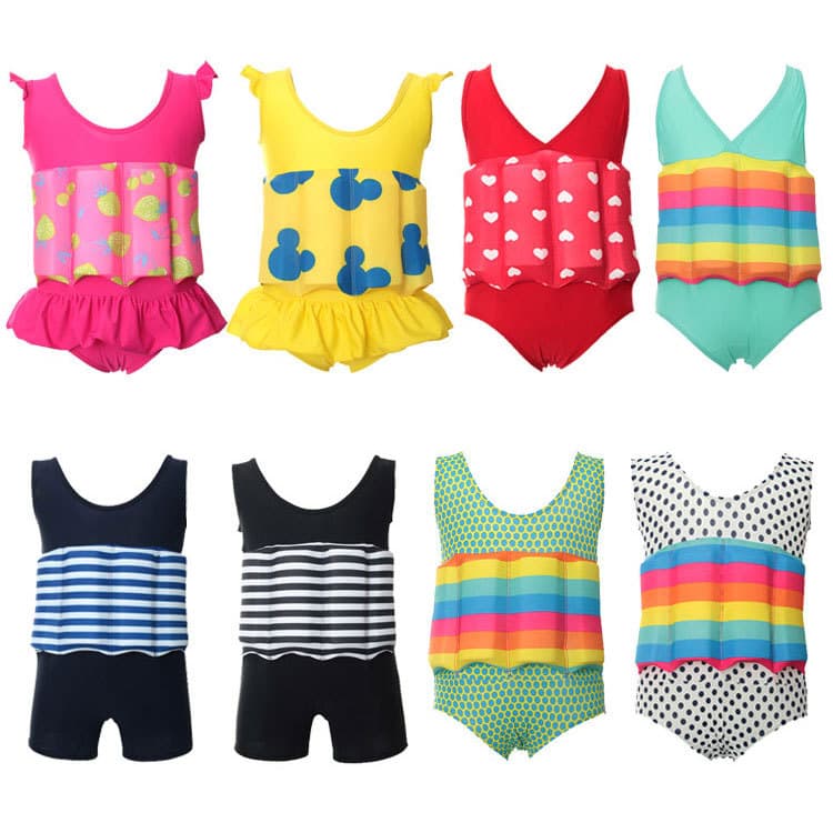 Maiô infantil, meninos, meninas, crianças, bebês, estudantes, flutuante, secagem rápida, roupa de banho para bebês, peça