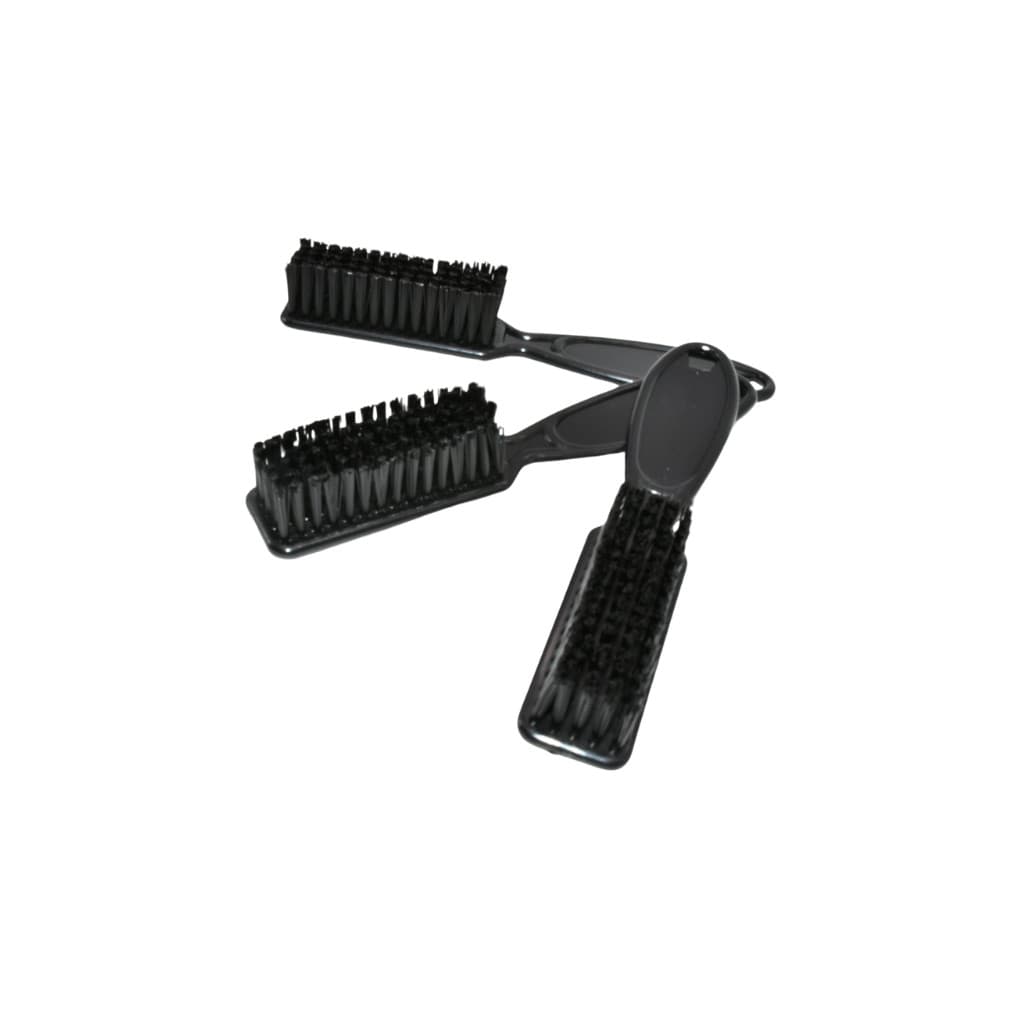 Kit 3 Escovinhas de Degrade Fade Preta Profissionais Para Barbeiro pra Modelagem de Barba