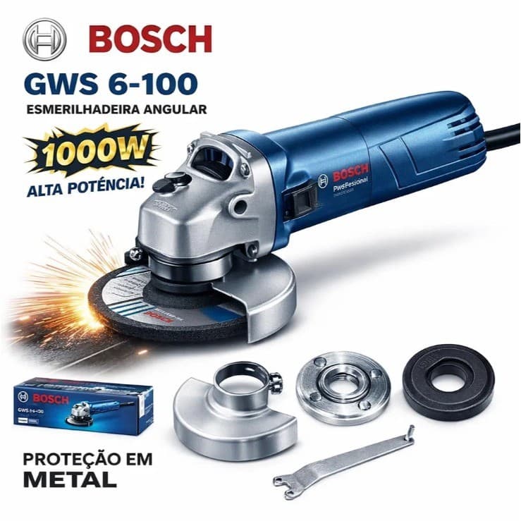 esmerilhadeira lixadeira bosch 127v GWS6-100 serra 1000W lixadeira 220V Angular esmerilhadeira Corte