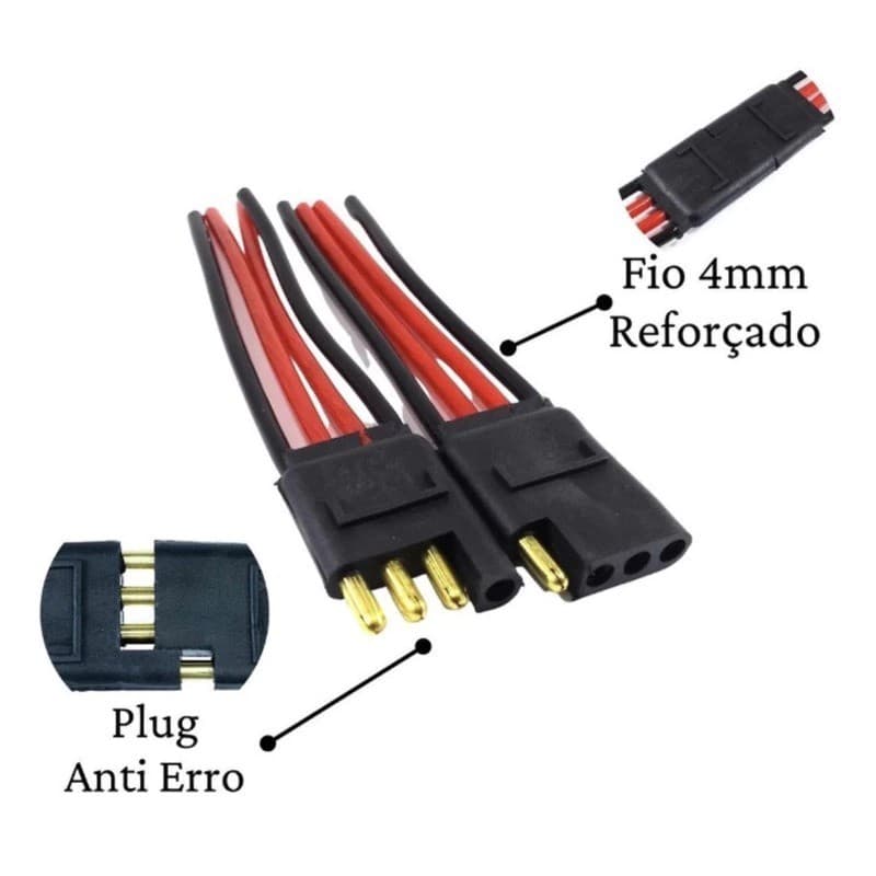 Chicote 4 Vias Injetado 4mm Para Ligação
