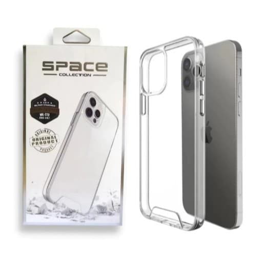 Capa Capinha Space Transparente Anti Impacto Compativel com iPhones  XR 11 12 13 14 15 16 17 ProMax