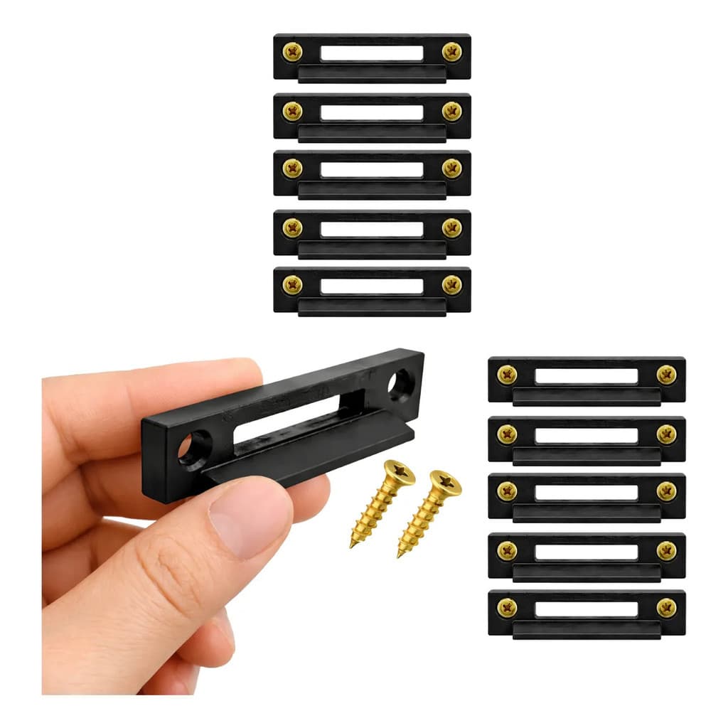 Kit Com 10 Presilhas Salva Fundo De Gavetas Com 20 Parafusos