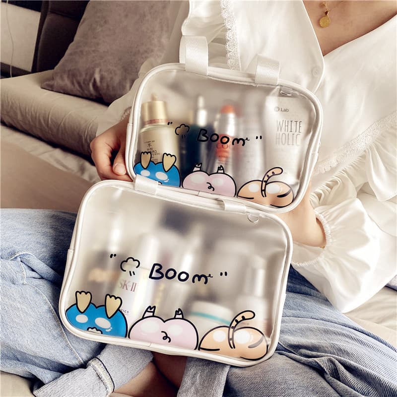 Saco cosmético portátil de grande capacidade saco de armazenamento de natação ins estilo High-End transparente viagem à