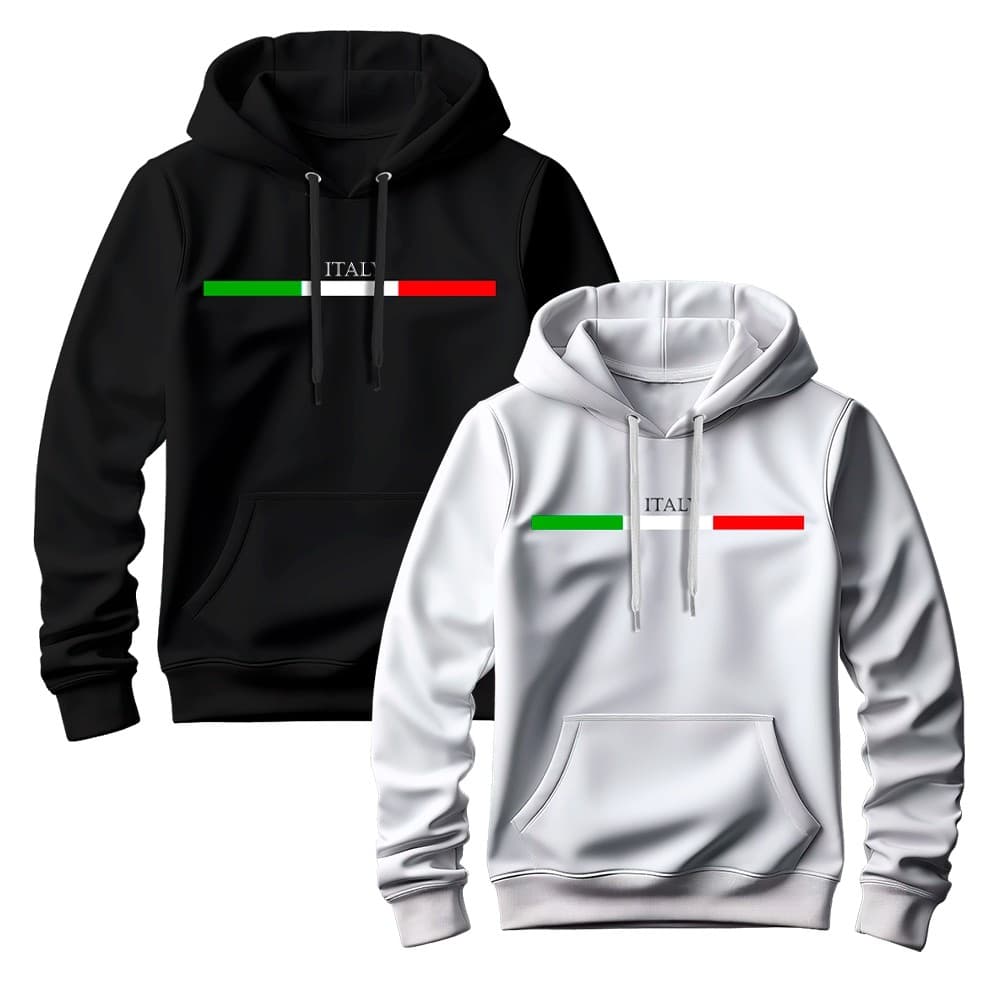 Kit 2 Moletons Canguru Blusa de Frio Premium ITALY Canguru e Capuz