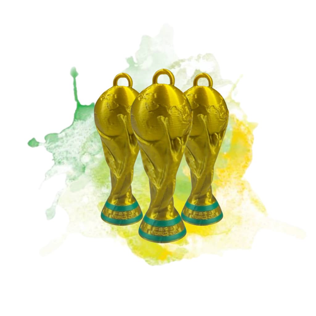 Kit Chaveiro Troféu Copa do Mundo 2026 FIFA Miniatura Lembrancinha