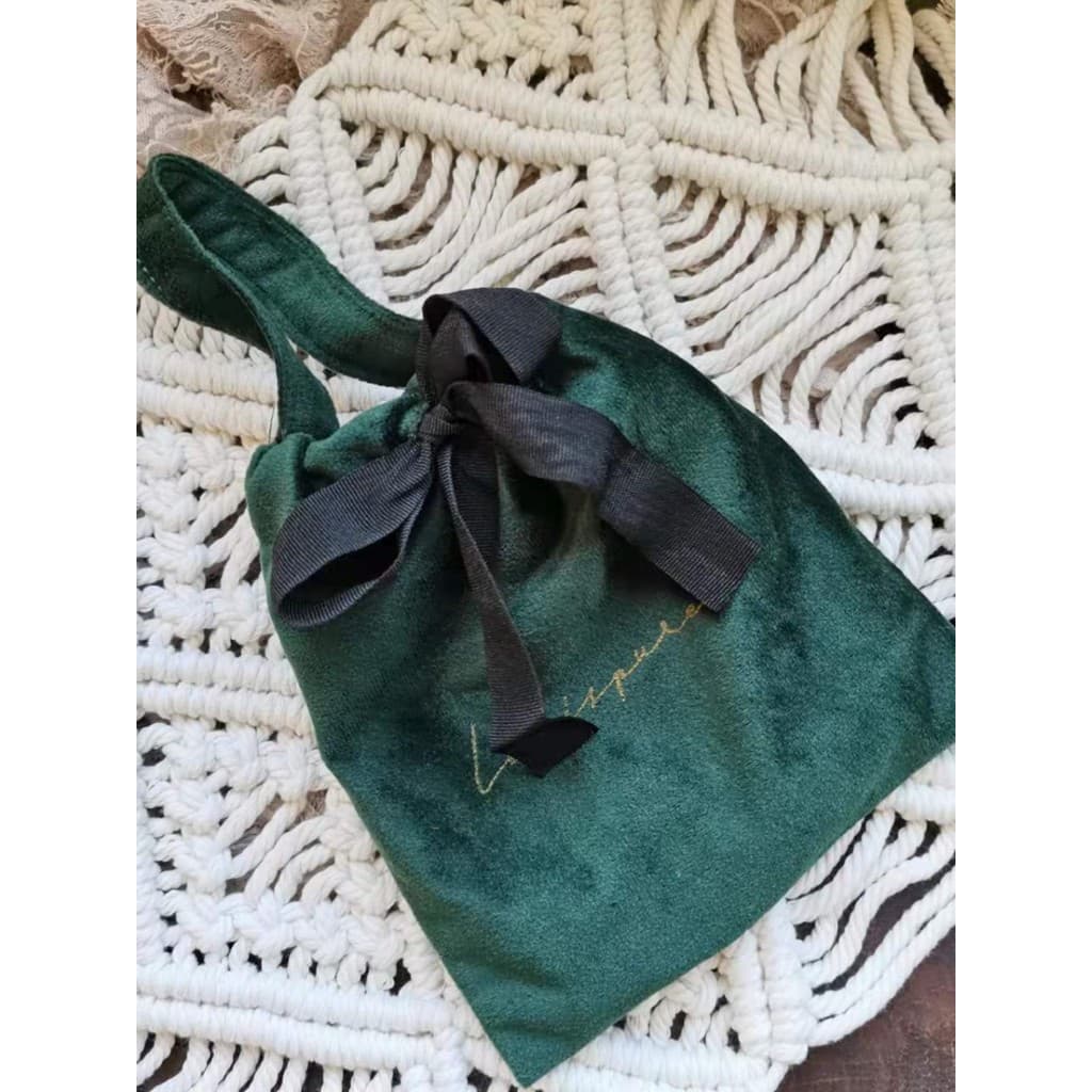 Ins Retro veludo cordão bolso saco de armazenamento de roupa interior saco de armazenamento de cosméticos pequeno saco d