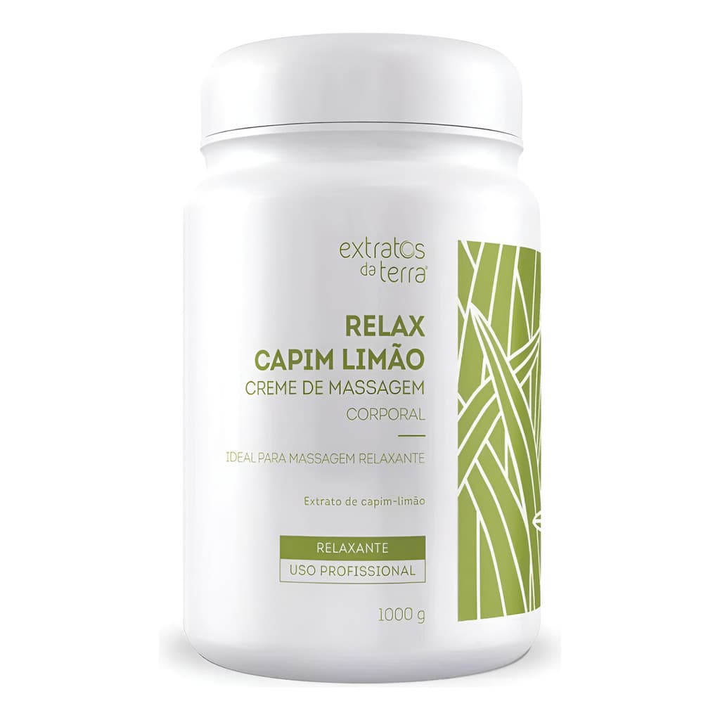 Creme De Massagem Relaxante Corporal Capim Limão