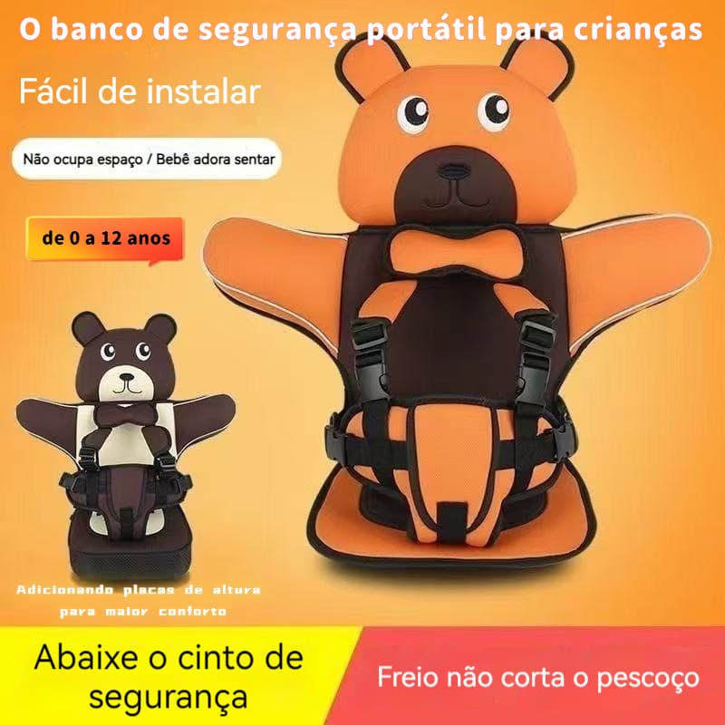 [Versão Renovada] Cadeira de Segurança Portátil Simples Adequada para Crianças de 6 Meses a 12 Anos