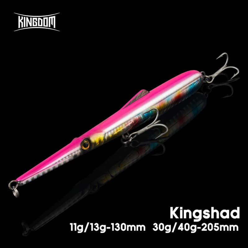 Isca Artificial Rígida Flutuante e Afundante Kingdom para Pesca, Iscas Artificiais Rígidas Tipo Lápis para Robalo de Águ