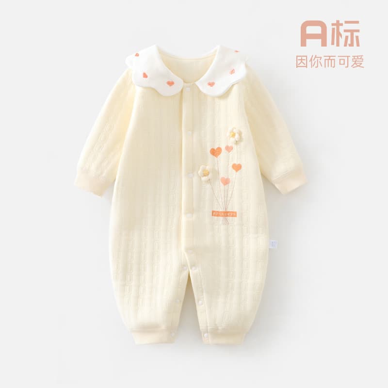 Macacão de bebê primavera outono bebê menina macacão desossado bebê menina Outing roupas de bebê recém-nascido macacão