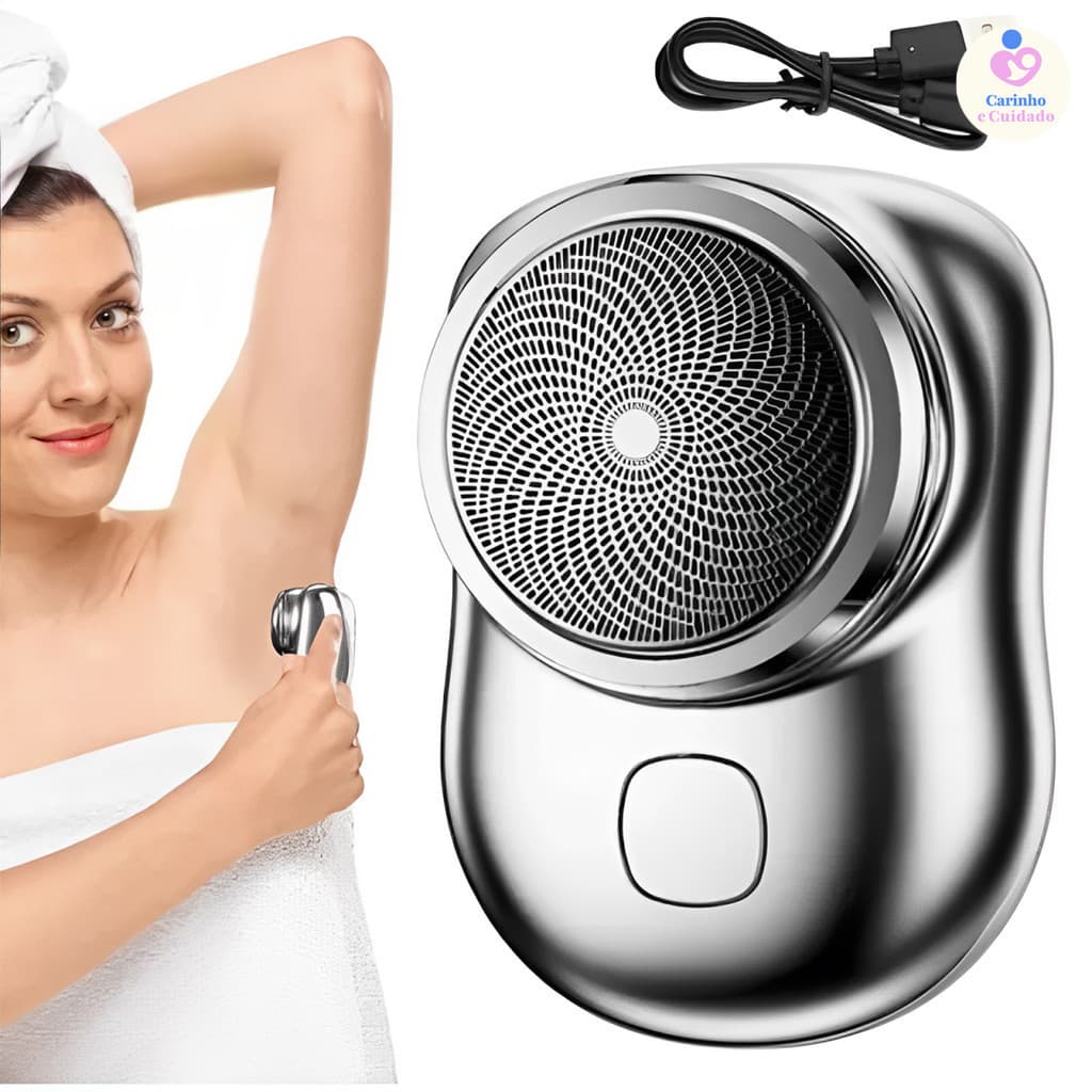 Indispensável para homens! Aparador de barba elétrico leve à prova d'água modelo C com desconto!