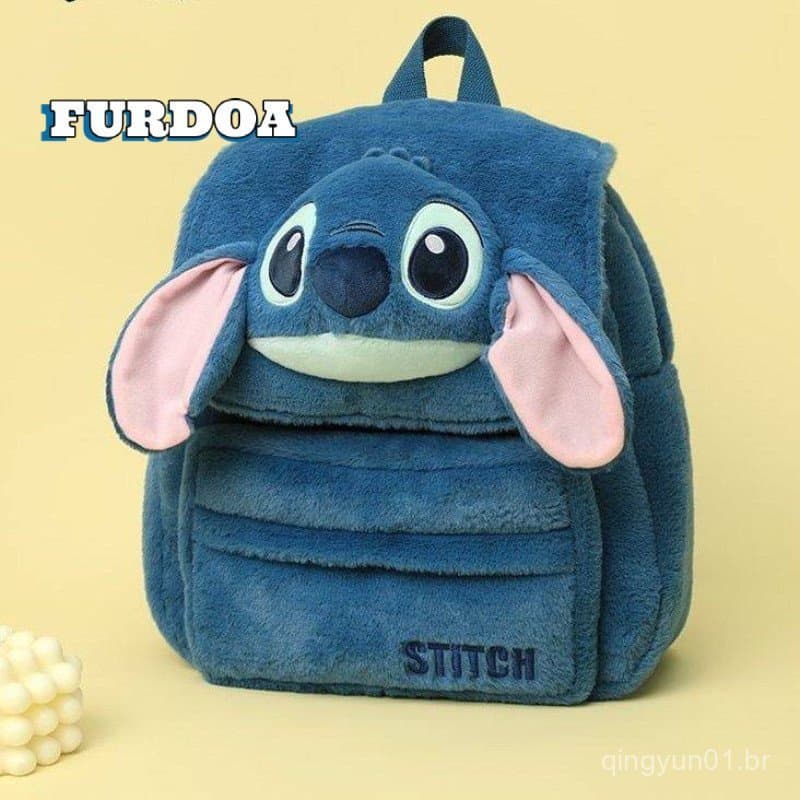 Mochila de Pelúcia Novostitch Mochila de Estudante Ultra-Leve Grande Capacidade Mochila Escolar
