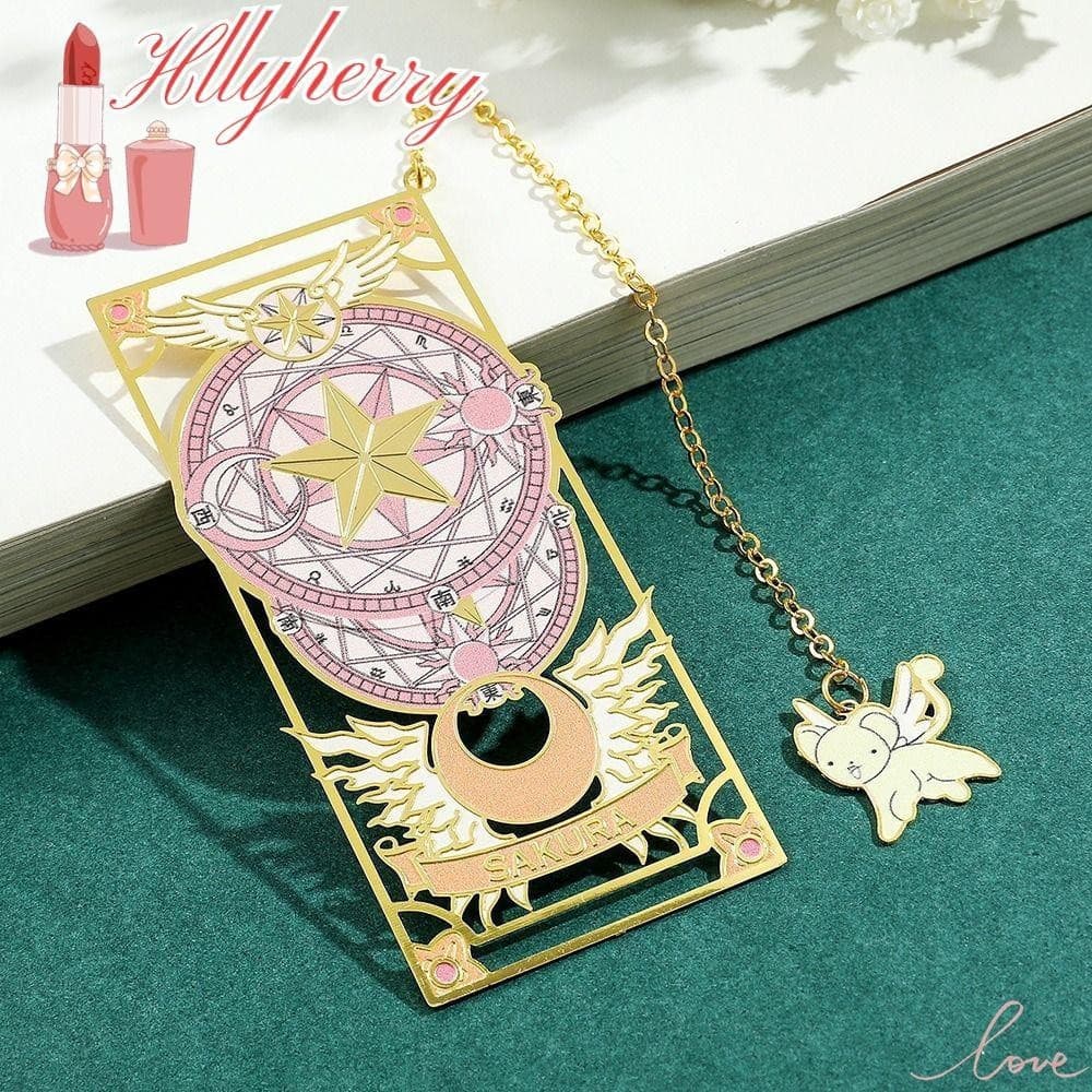 Marcador Oco De Metal HLLYHERRY , Estrela Doce Lua Esmalte Borla Cardcaptor Sakura Marca De Livro , Kawaii