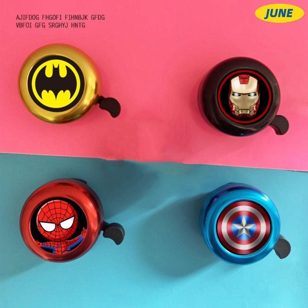 Junho 2 Pcs Sinos Retro , Sino De Alarme De Bicicleta Leve De Metal , Tema Vermelho Ouro Azul Rosa Alto-Falante