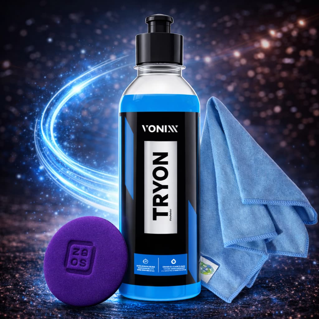 Kit Tryon 240ml Vonixx Restaurador Protetor De Plásticos e Borrachas Com Acessórios