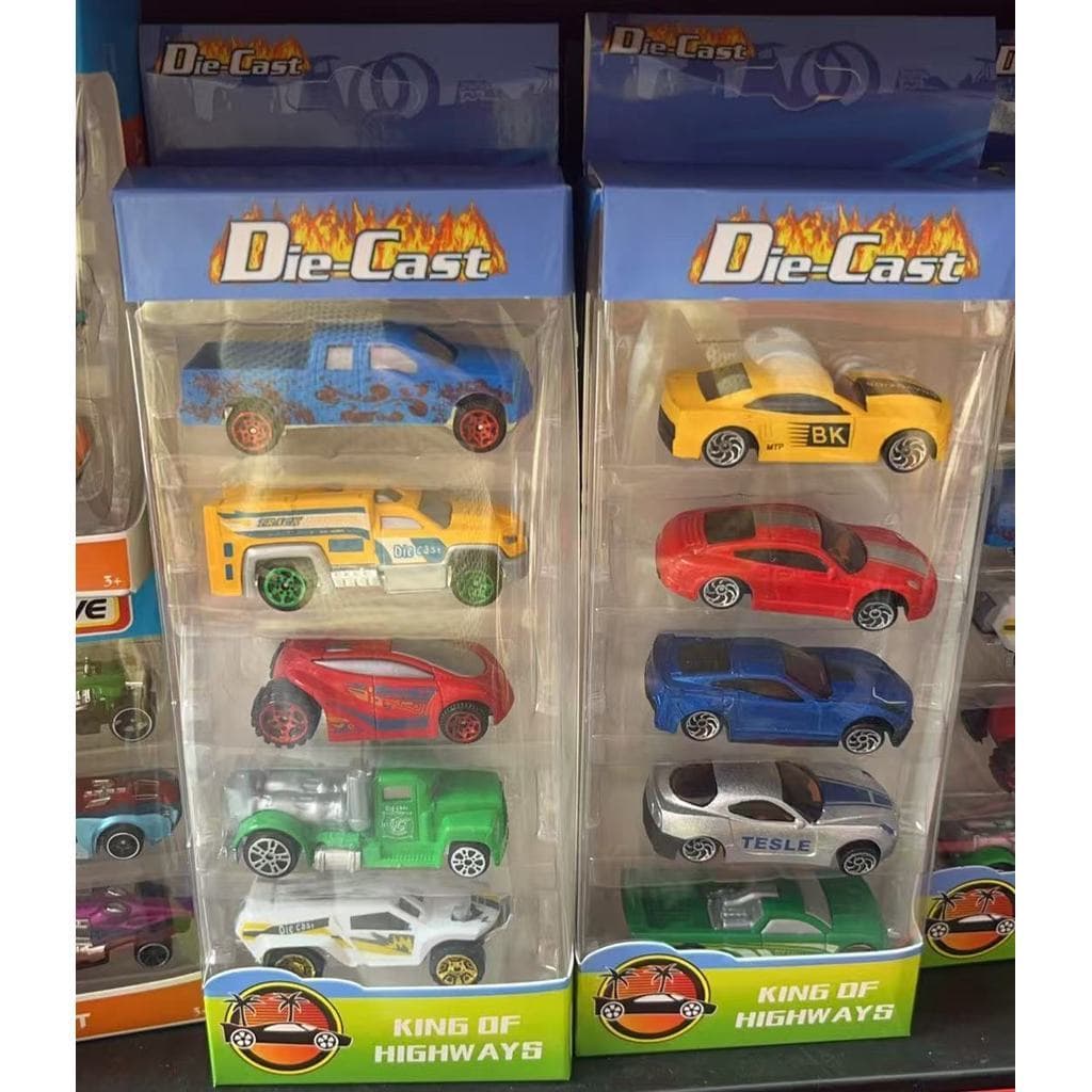 Kit Coleção Carrinho De Ferro Estilo Hot Wheels kit 5 Peças J24476