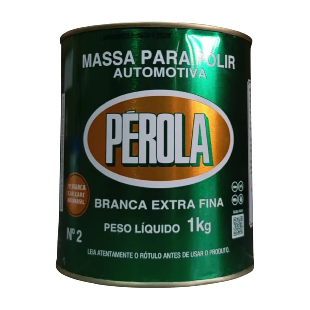 Massa Polir Pérola Nº2 Branca Extra Fina Brilho Corte Suave