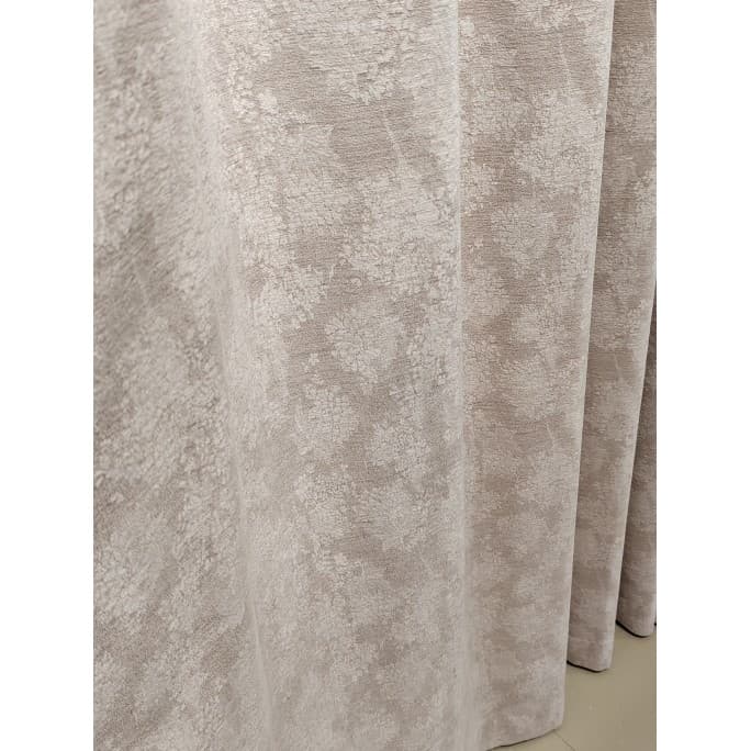 Muquan Novo Produto Cortina Blackout Chenille Rosa Peônia Em Relevo Bege Cor Gradiente Piso Janela Quarto