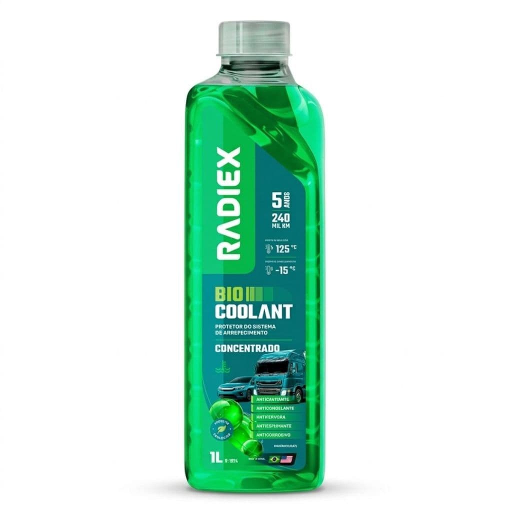 Aditivo Organico Verde 1L Concentrado Radiex Para Radiador Fluido De Arrefecimento Automotivo