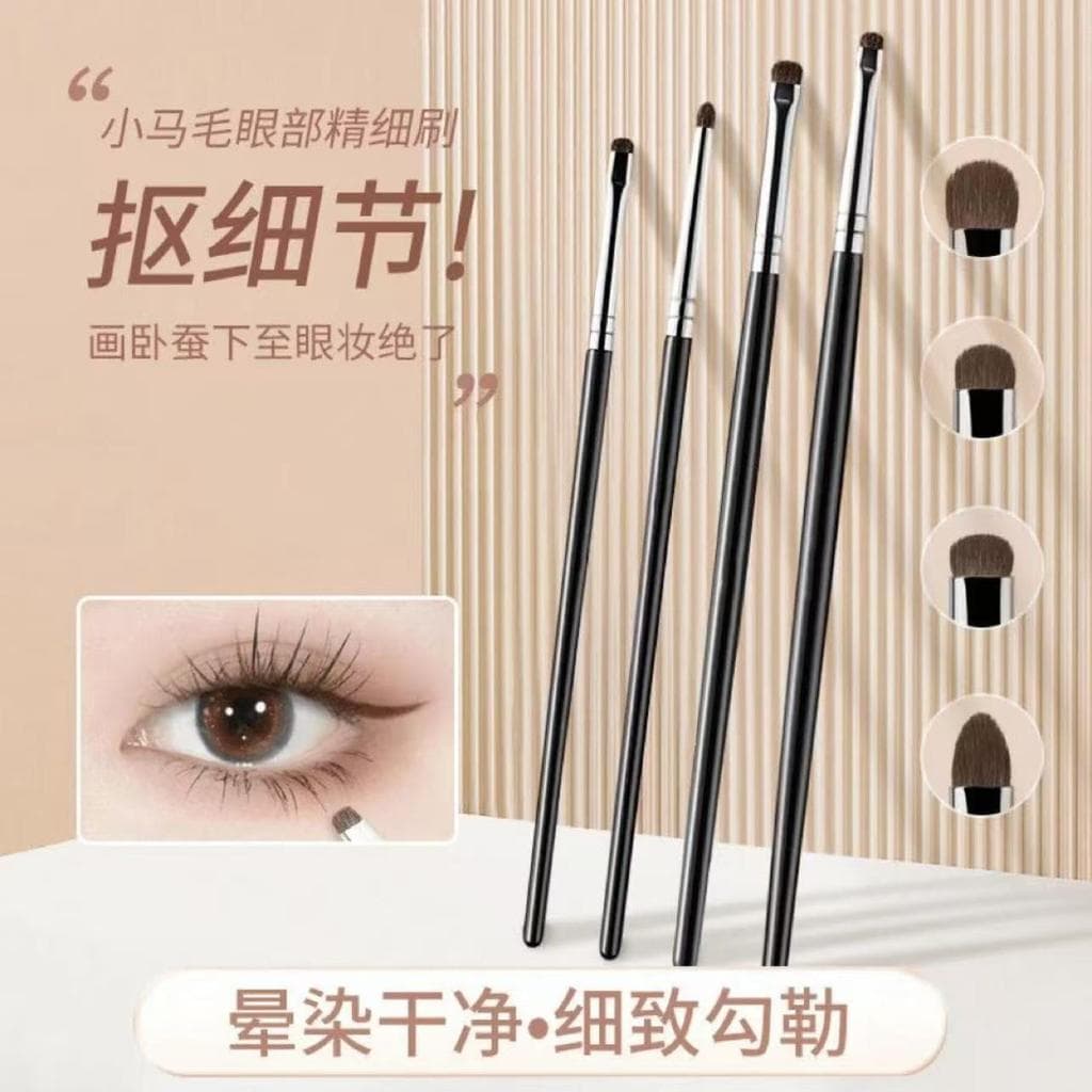 Ponyhair Pincel de sombra de cabelo Real Pincel de detalhes sob os olhos para escovar pincel de delineador fino tamanho