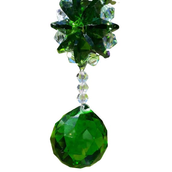 Cristal Suncatcher sala quarto jardim Chakras Facial Verde