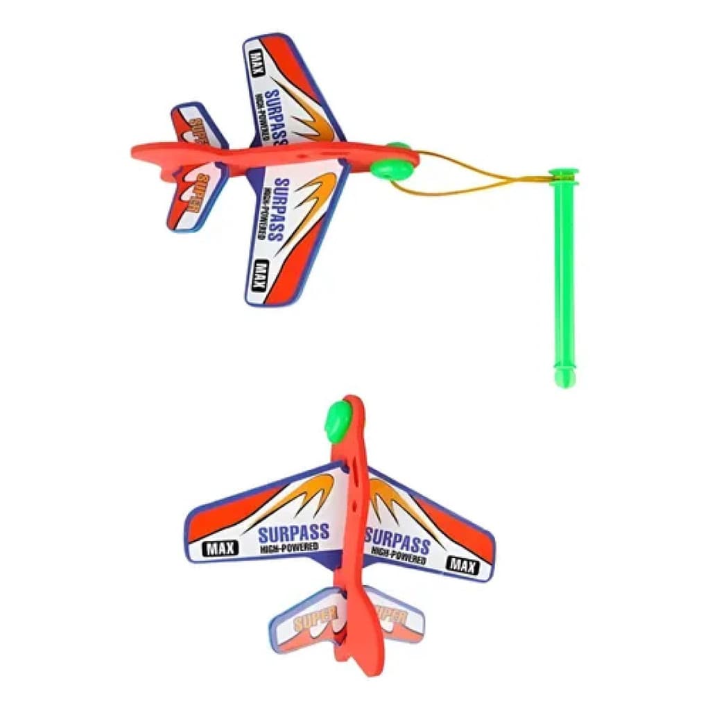 Brinquedo Lançador Avião Planador Estilingue Voa De Verdad