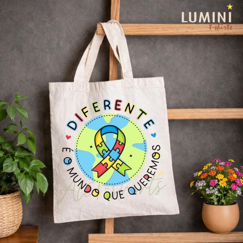 Bolsa ECOBAG sacola Diferente Unissex ecobag educação inclusiva educação especial educadora recreadora bolsa verão