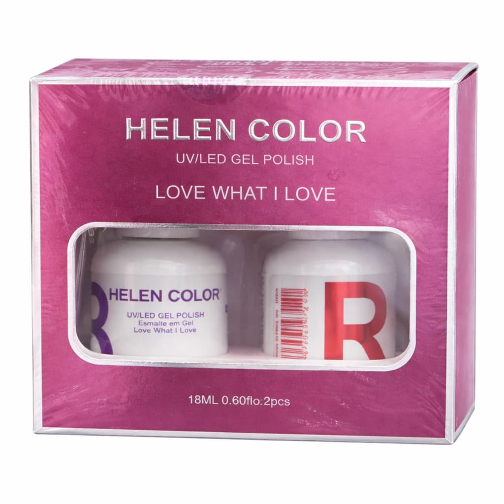 Helen Color Esmalte em Gel UvLed Kit Francesinha Branco Renda 18ml Secagem Rápida Brilho Intenso Manicure Cabine
