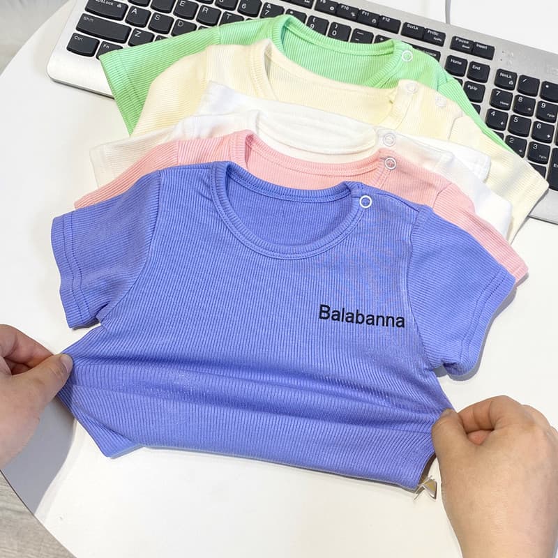 Roupas finas infantis verão manga curta bebê meia manga meninos meninas crianças topo t