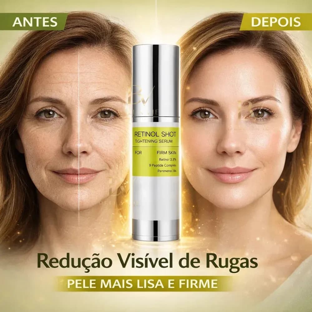 Shot Coreano Retinol Anti Idade Rugas Firmeza 30ml Sérum Rejuvenescimento Pele Firme