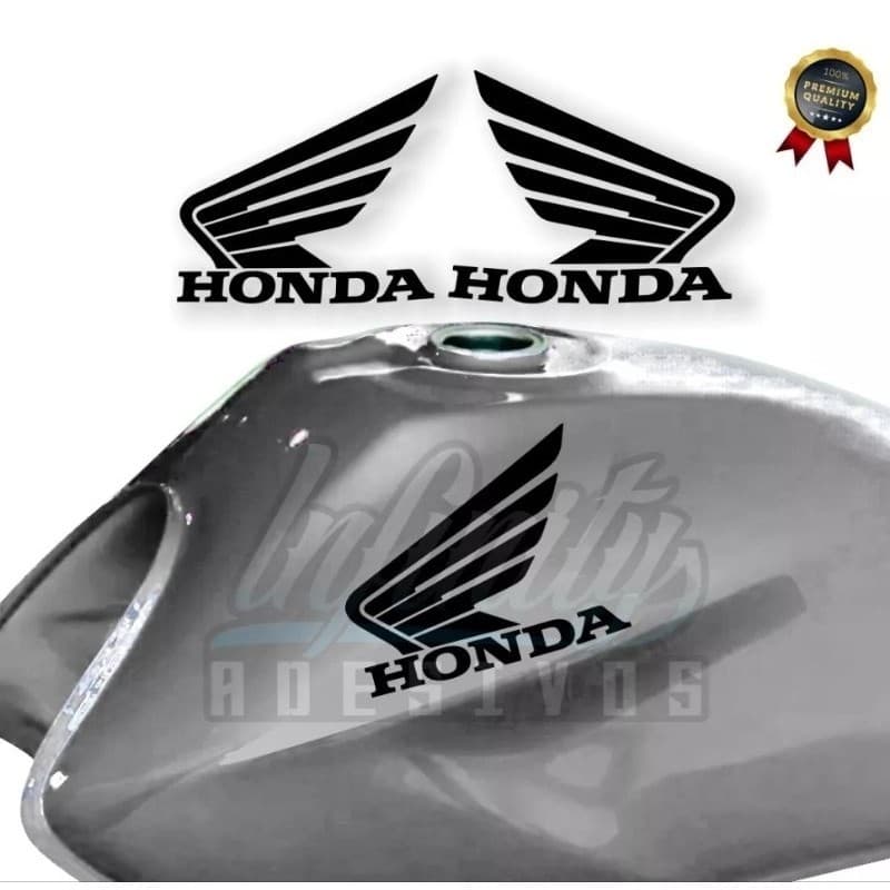 Adesivo Moto Par Asas Honda Tanque de Gasolina - 12x10Cm.