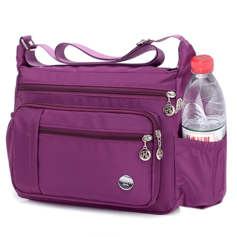Bolsa mensageiro de ombro de lona de grande capacidade bolsa feminina 2023 novo estilo impermeável náilon Oxford pano mé