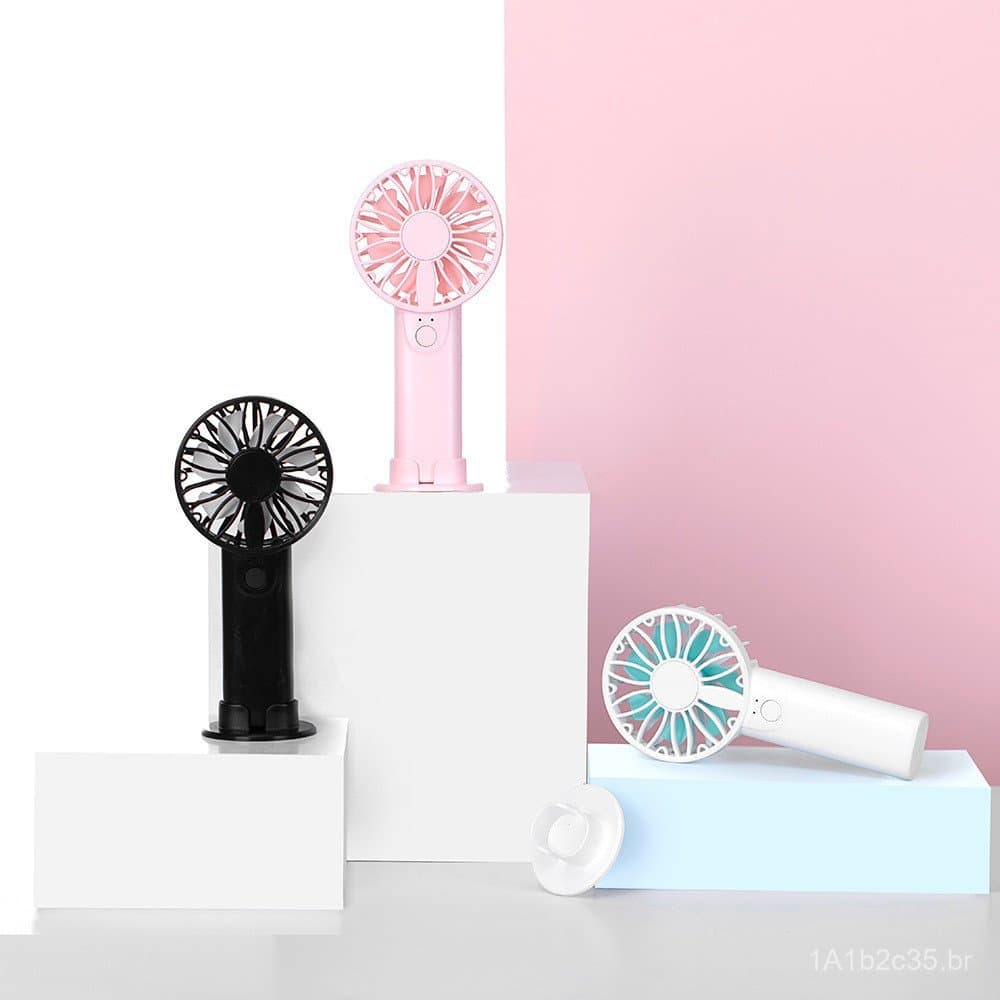 Novo mini ventilador portátil USB recarregável, silencioso, para mesa, elétrico, para uso externo, portátil, no atacado.