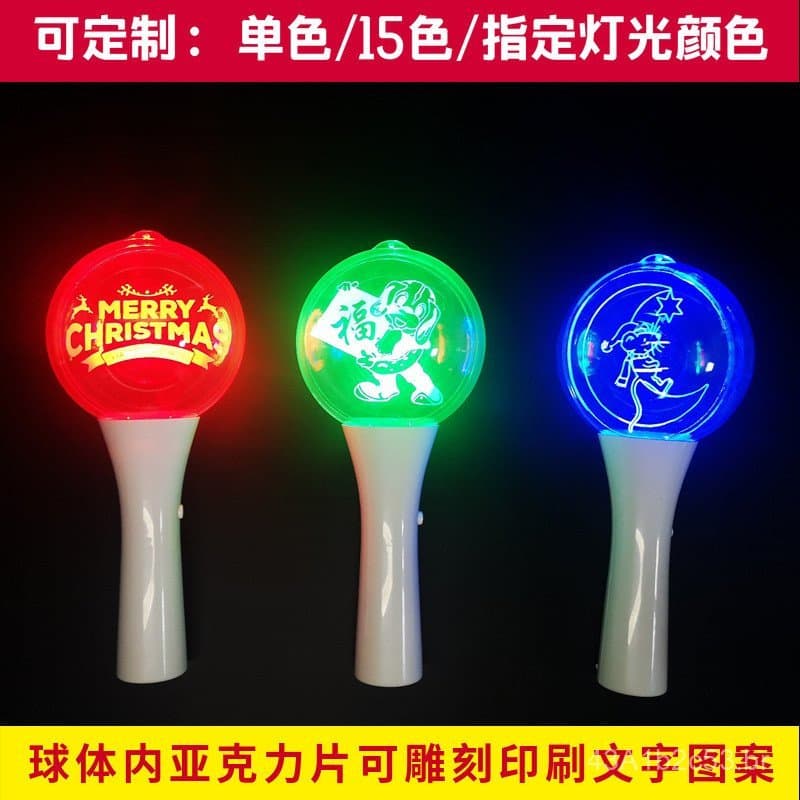 Acessórios de Torcida para Festival de Música, Bastão de Luz Acrílico, Bastão Luminoso com Controle Remoto, Bastão Fluor
