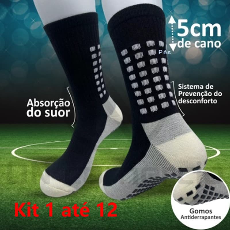 Meias de compressão Futebol Meias Alta Qualidade para Antiderrapantes respirável masculina