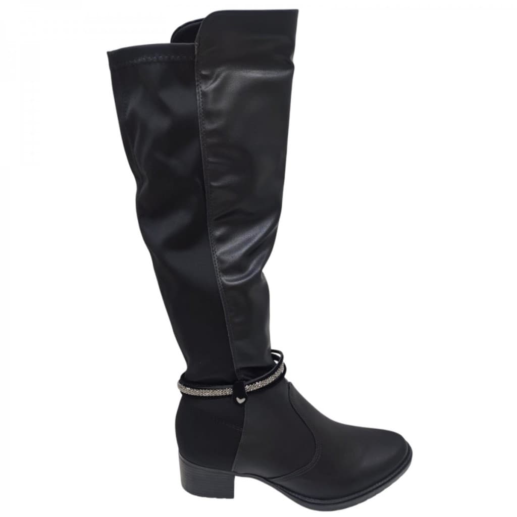 Bota Feminina Mississipi Cano Alto Over The Knee Salto Bloco Baixo Confortável Original