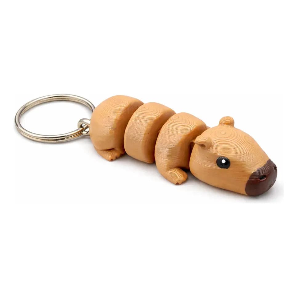 Chaveiro Capivara Articulada 3d Super Fofo Flexível
