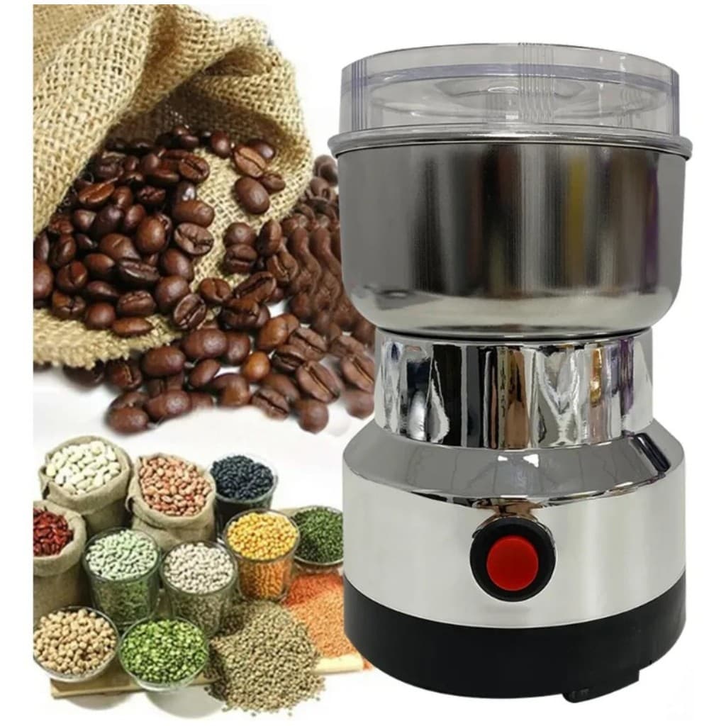 Moedor de café elétrico de feijão, sementes e baunilha 110V, Design de aço inoxidável, 4 lâminas