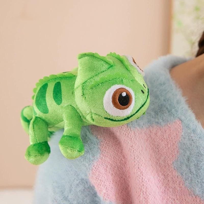 17cm Pascal Rapunzel Camaleão Deitado Ombro Plushie Brinquedo Boneca De Pelúcia Kawaii Brinquedos Decoração Meninos Meni
