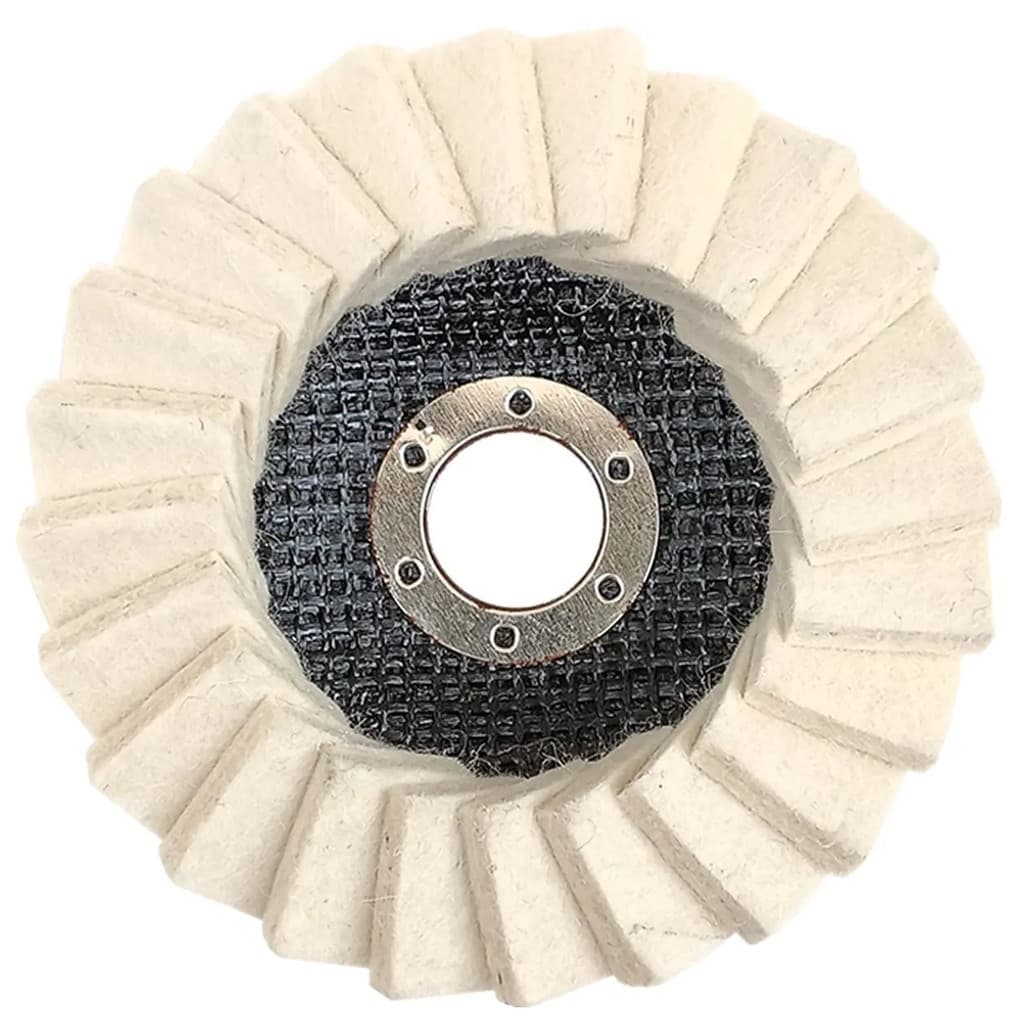 KIT 2 DISCO FLAP DE FELTRO PARA POLIMENTO INOX METAIS 115MM