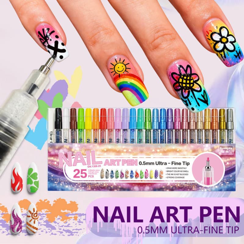 Caneta de pintura de Manicure à prova d'água, marcador acrílico de secagem rápida, caneta grafite para unhas
